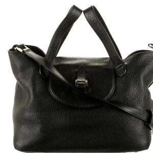 Meli Mali black leather satchel handbag